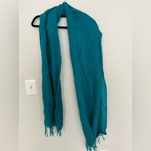 Lightweight teal blue scarf